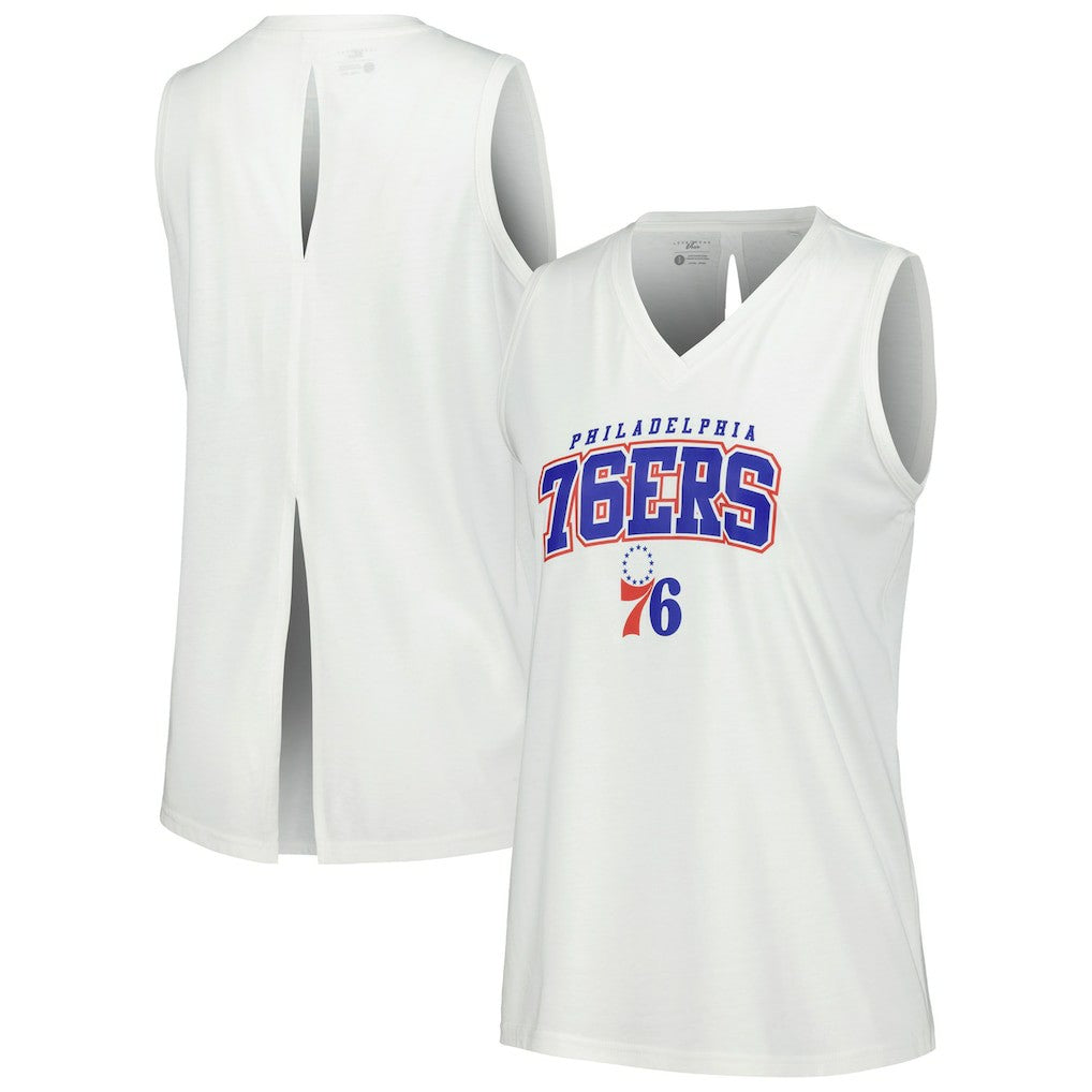 Philadelphia 76ers Levelwear Women's Paisley Peekaboo Tank Top