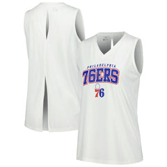 Philadelphia 76ers Levelwear Women's Paisley Peekaboo Tank Top
