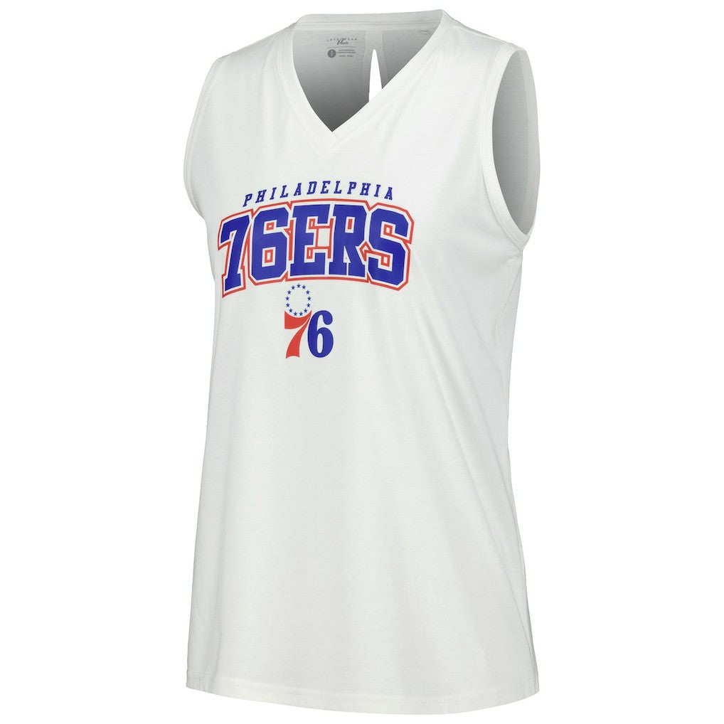 Philadelphia 76ers Levelwear Women's Paisley Peekaboo Tank Top