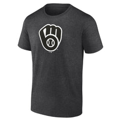 Charcoal Milwaukee Brewers Personalized Monochrome Name & Number T-Shirt