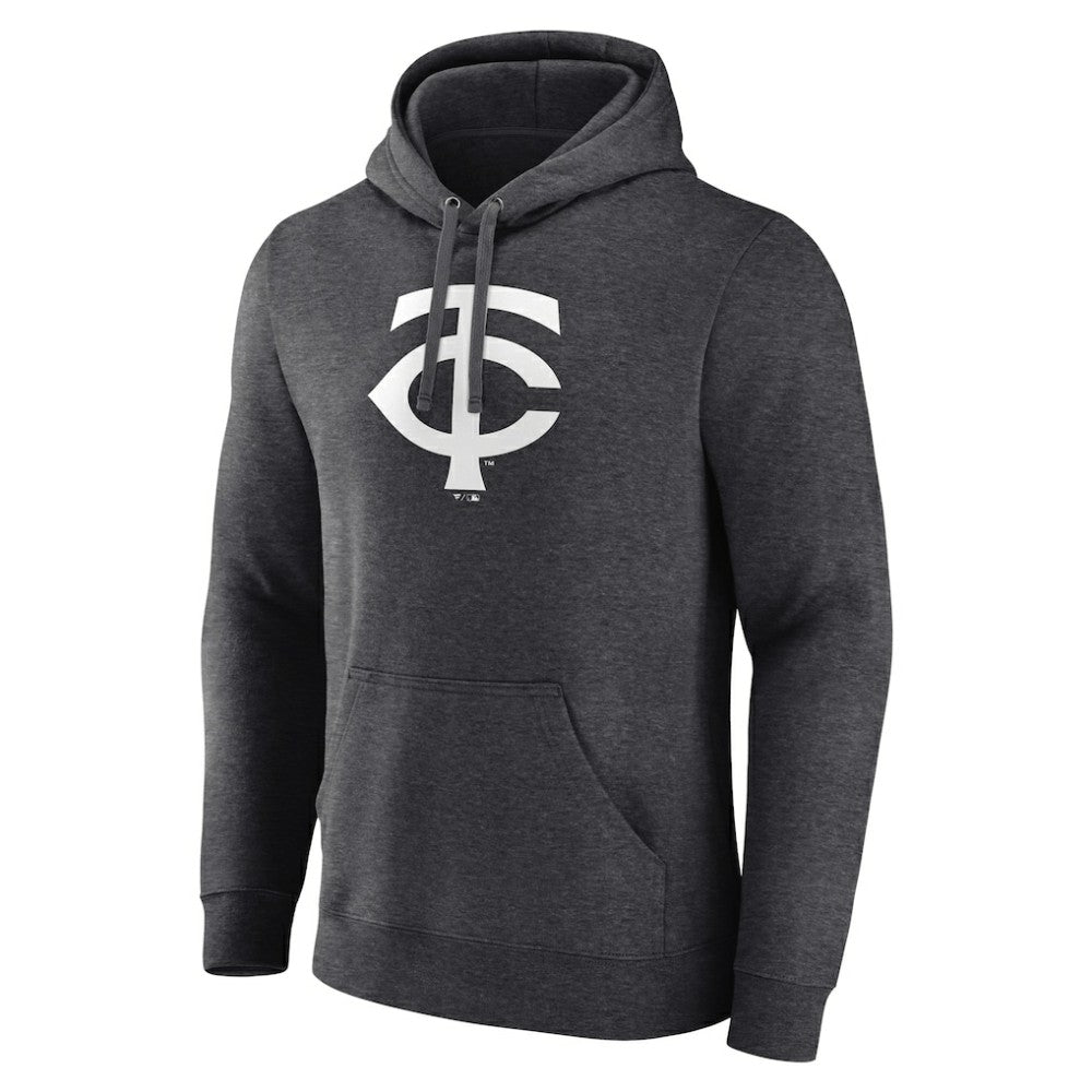 Charcoal Minnesota Twins Personalized Monochrome Name & Number Pullover Hoodie