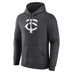 Charcoal Minnesota Twins Personalized Monochrome Name & Number Pullover Hoodie