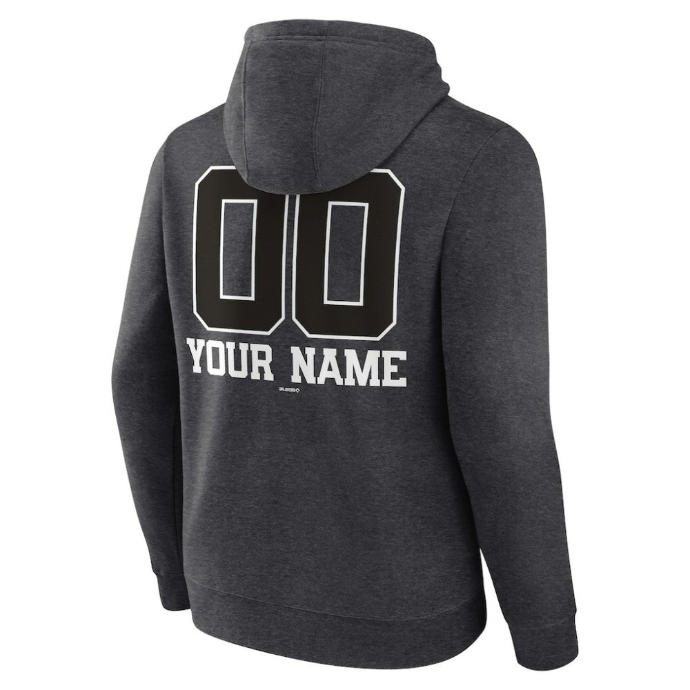 Charcoal Minnesota Twins Personalized Monochrome Name & Number Pullover Hoodie