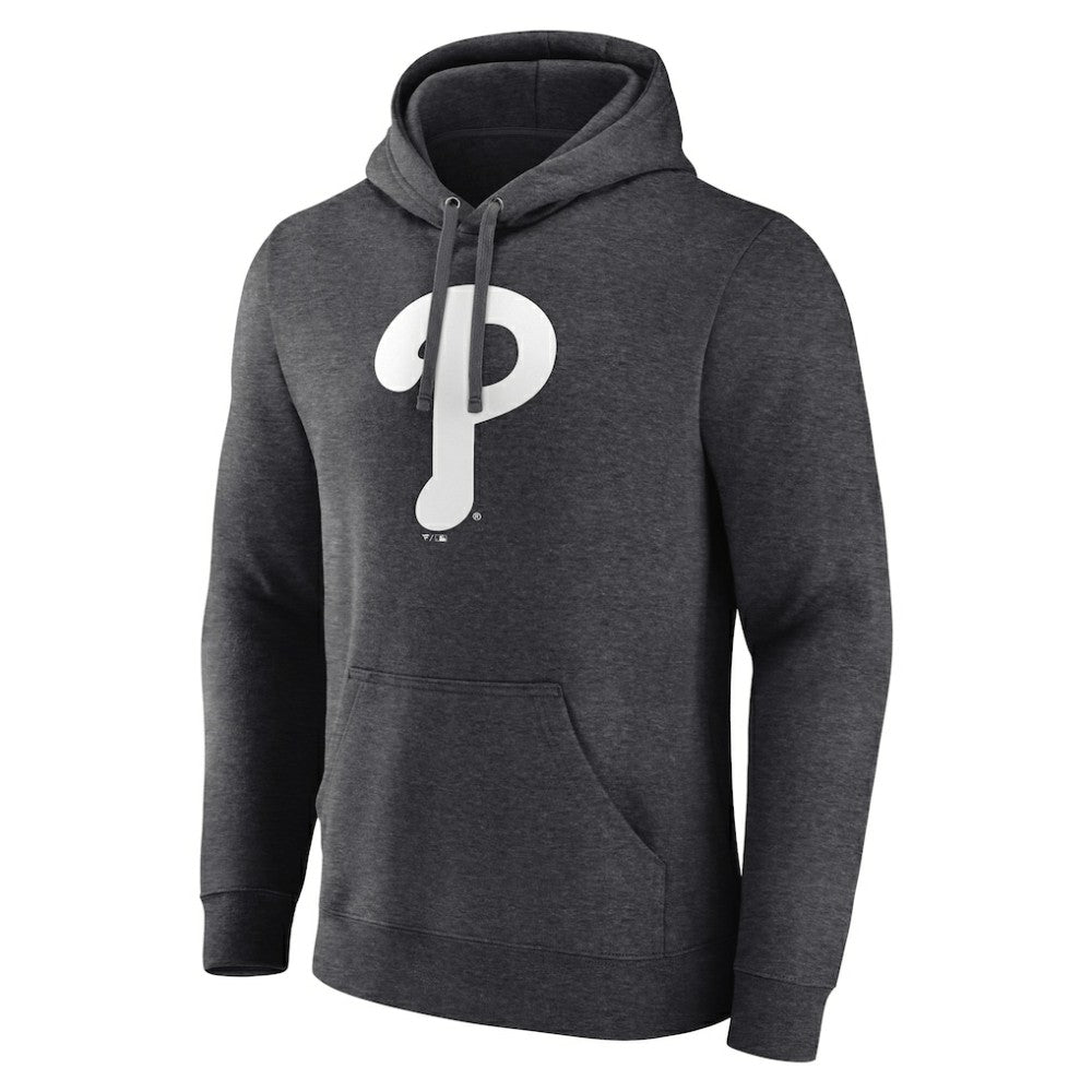 Charcoal Philadelphia Phillies Personalized Monochrome Name & Number Pullover Hoodie