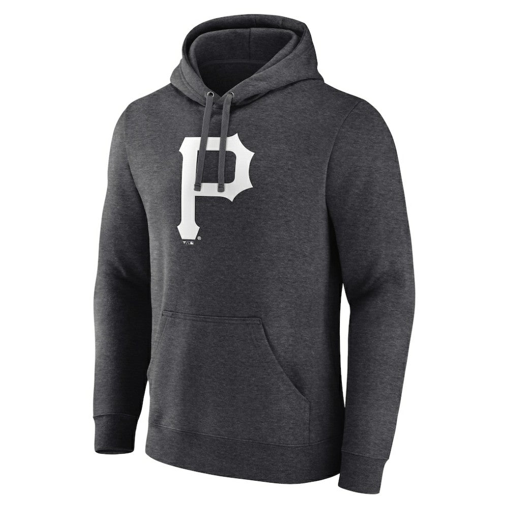 Charcoal Pittsburgh Pirates Personalized Monochrome Name & Number Pullover Hoodie