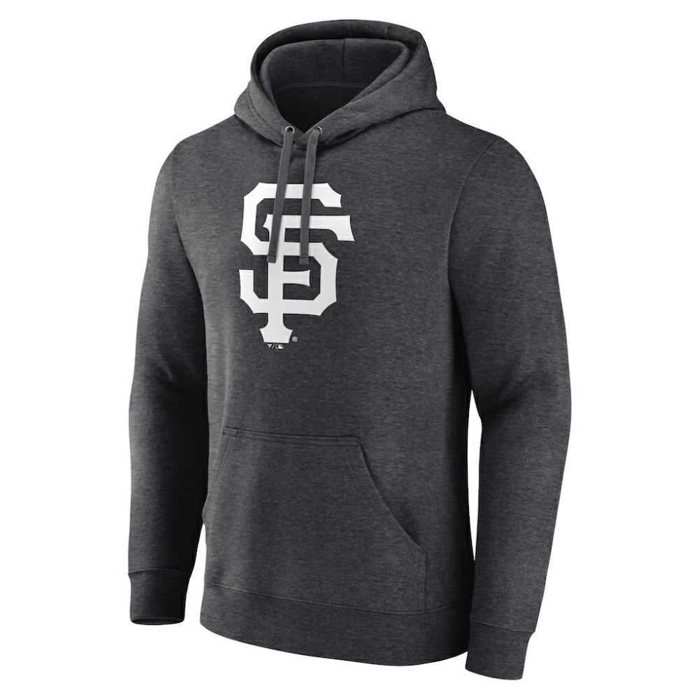 Charcoal San Francisco Giants Personalized Monochrome Name & Number Pullover Hoodie