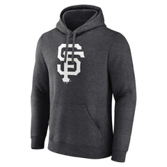 Charcoal San Francisco Giants Personalized Monochrome Name & Number Pullover Hoodie