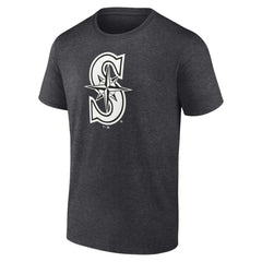 Charcoal Seattle Mariners Personalized Monochrome Name & Number T-Shirt