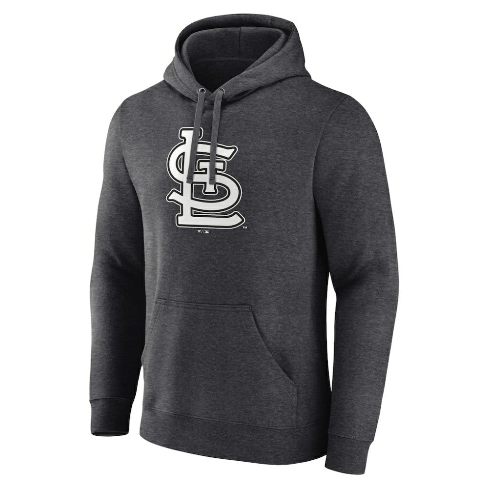 Charcoal St. Louis Cardinals Personalized Monochrome Name & Number Pullover Hoodie