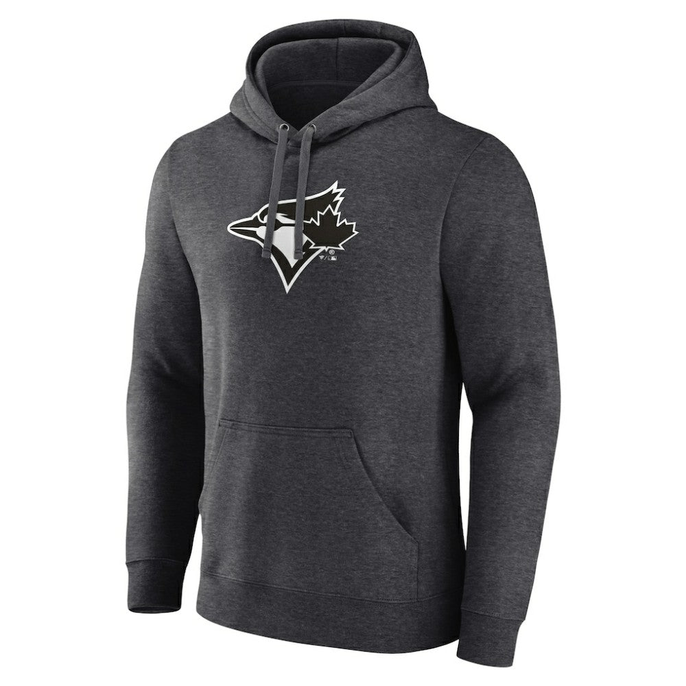 Charcoal Toronto Blue Jays Personalized Monochrome Name & Number Pullover Hoodie