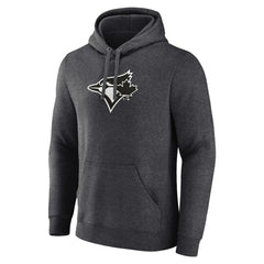 Charcoal Toronto Blue Jays Personalized Monochrome Name & Number Pullover Hoodie