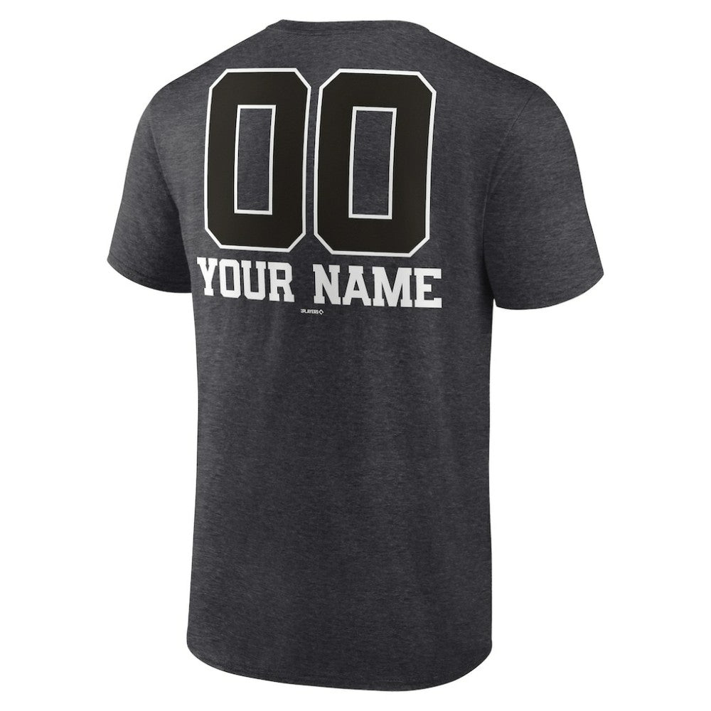 Charcoal Toronto Blue Jays Personalized Monochrome Name & Number T-Shirt