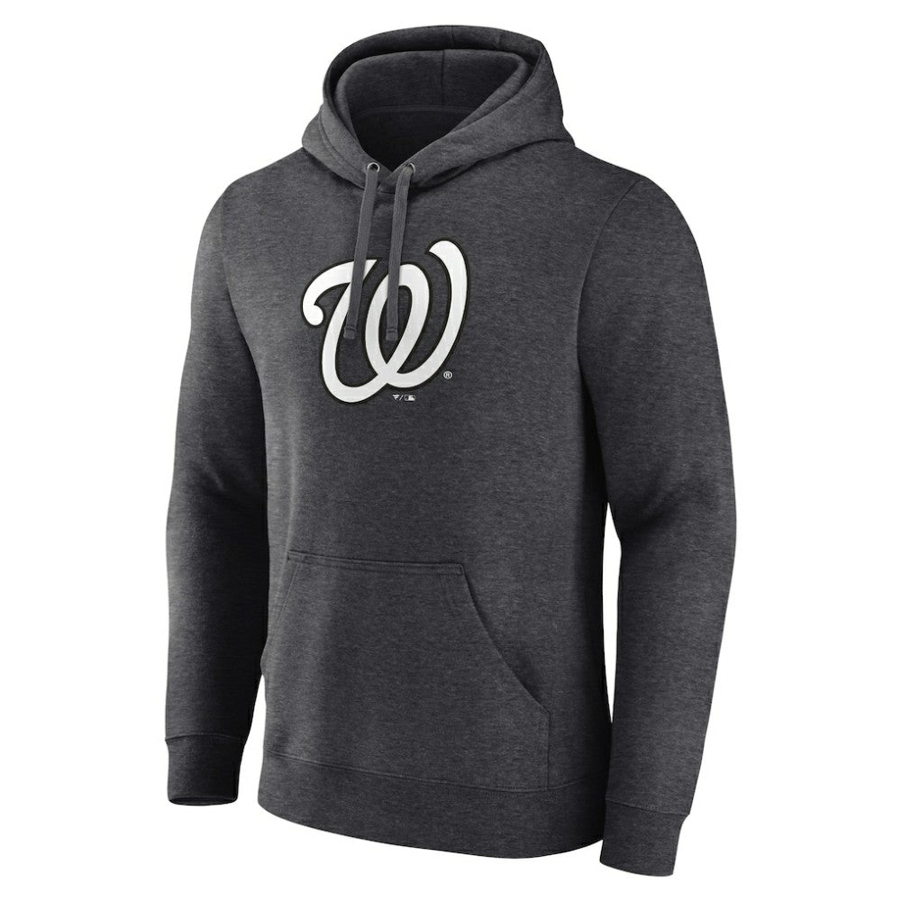 Charcoal Washington Nationals Personalized Monochrome Name & Number Pullover Hoodie
