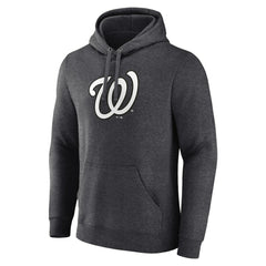 Charcoal Washington Nationals Personalized Monochrome Name & Number Pullover Hoodie