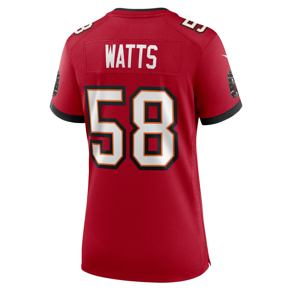 Markees Watts  Women's Game Jersey - Tampa Bay Buccaneers Jerseys