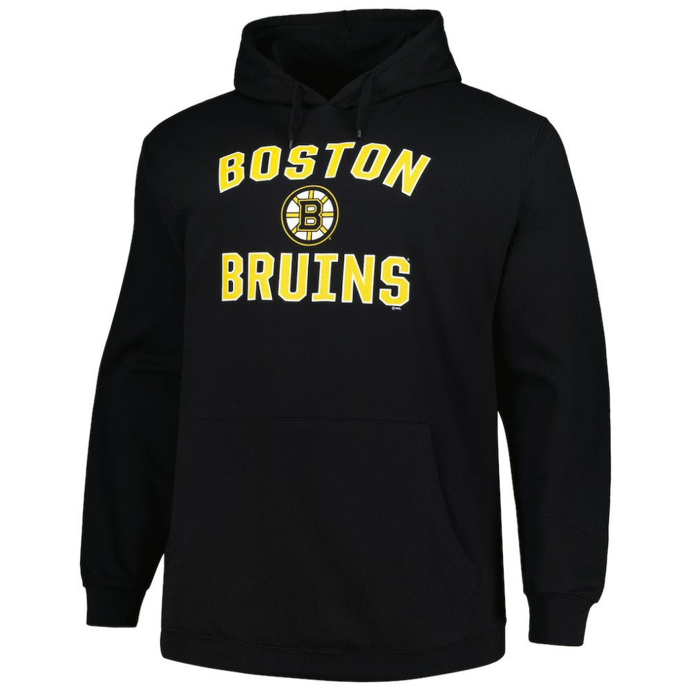 NHL Boston Bruins Profile Big & Tall Arch Over Logo Pullover Hoodie