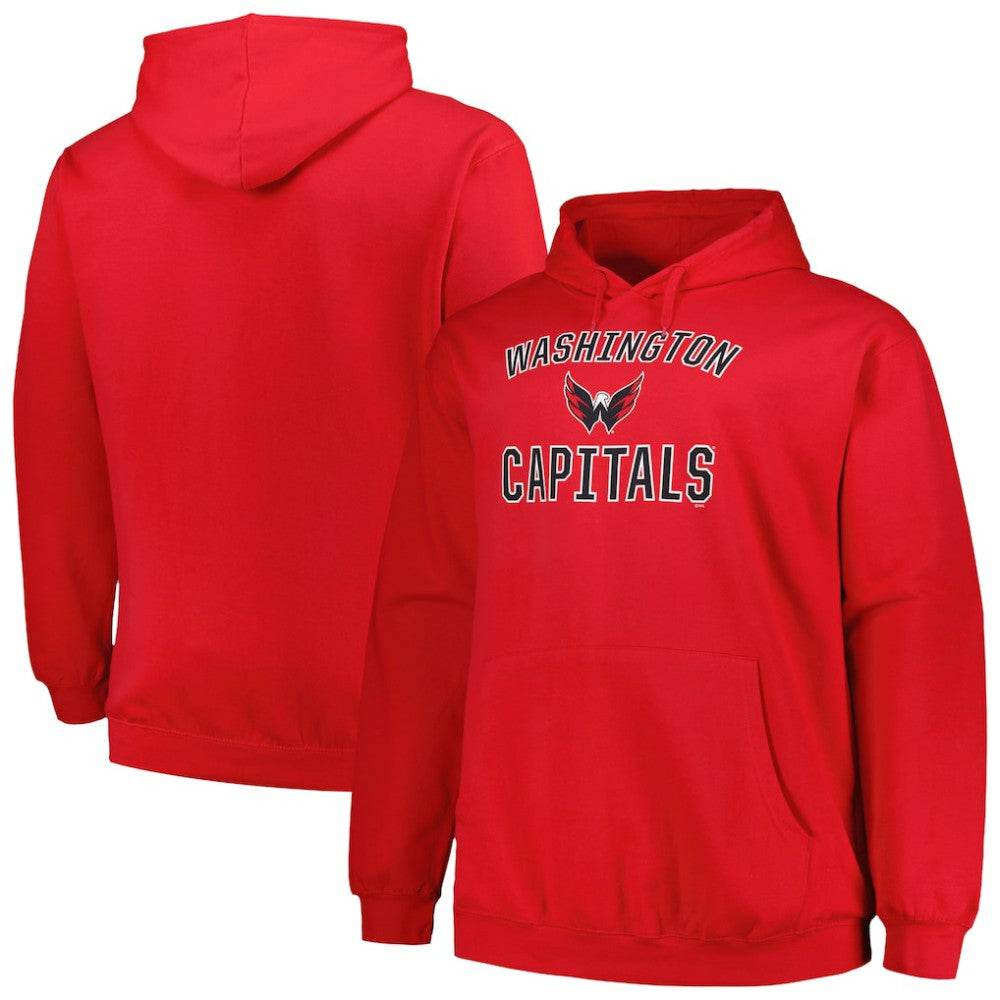 NHL Washington Capitals Profile Big & Tall Arch Over Logo Pullover Hoodie