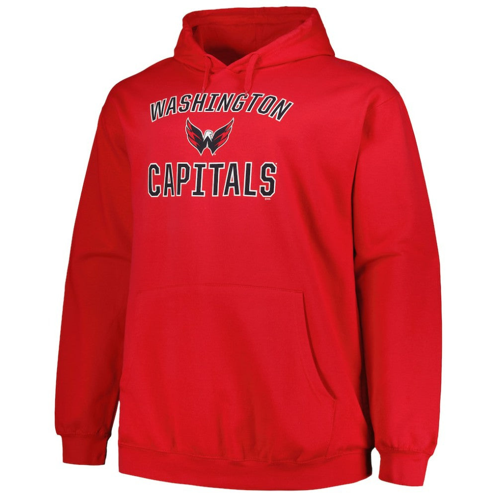 NHL Washington Capitals Profile Big & Tall Arch Over Logo Pullover Hoodie