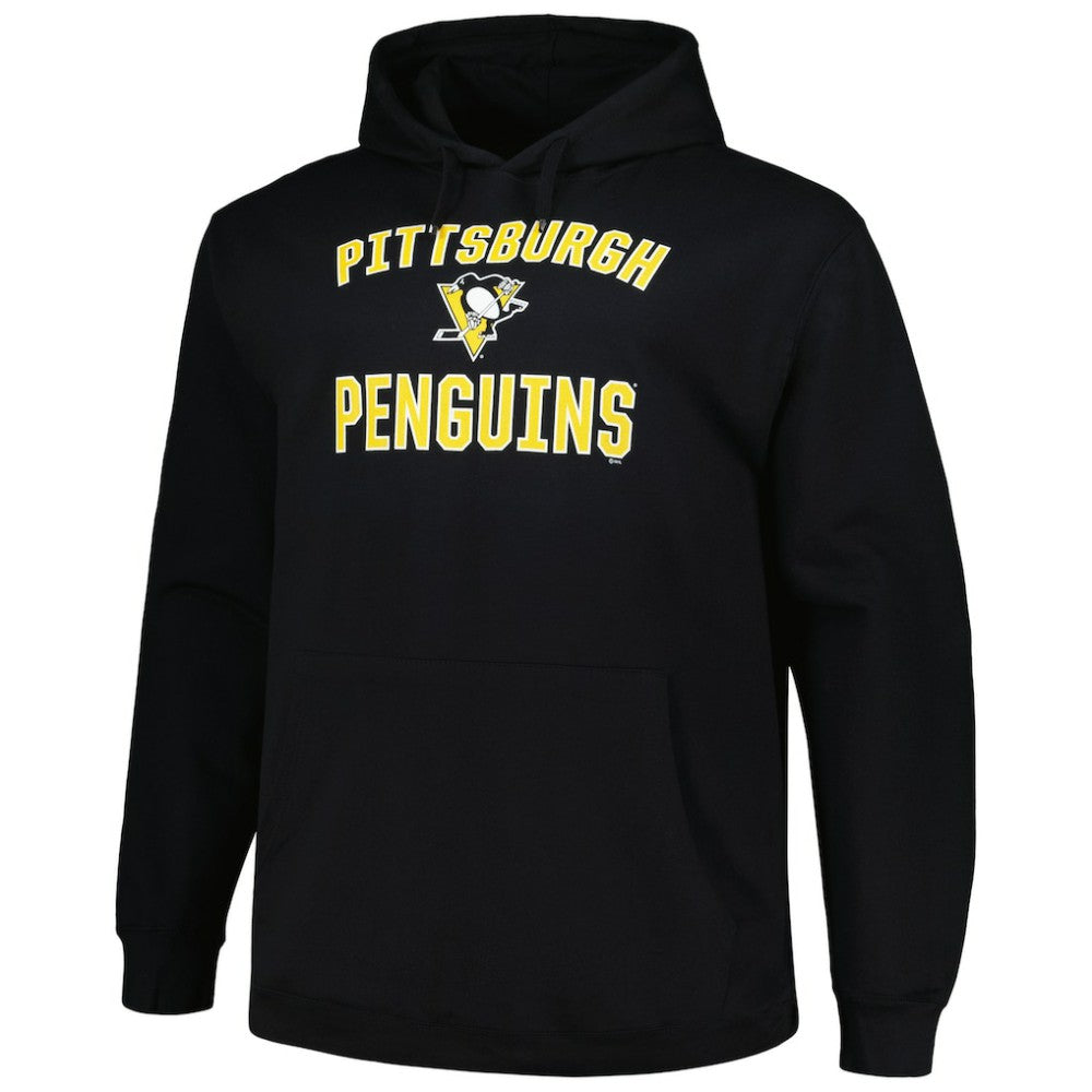 NHL Pittsburgh Penguins Profile Big & Tall Arch Over Logo Pullover Hoodie