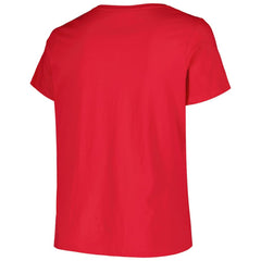 NHL New Jersey Devils Profile Women's Plus Size Arch Over Logo T-Shirt