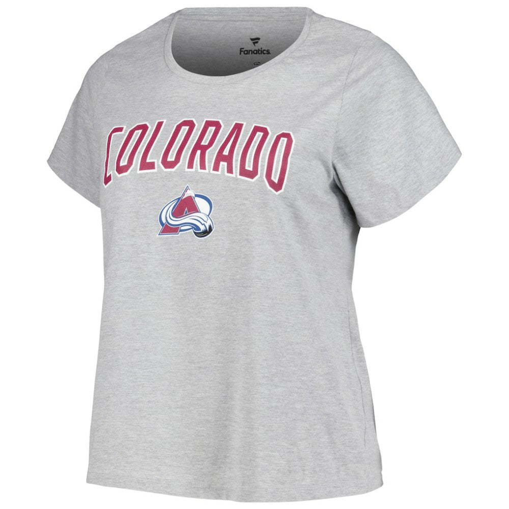 NHL Colorado Avalanche Profile Women's Plus Size Arch Over Logo T-Shirt