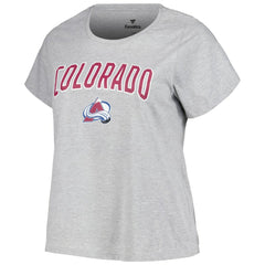 NHL Colorado Avalanche Profile Women's Plus Size Arch Over Logo T-Shirt