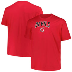 NHL New Jersey Devils Profile Big & Tall Arch Over Logo T-Shirt
