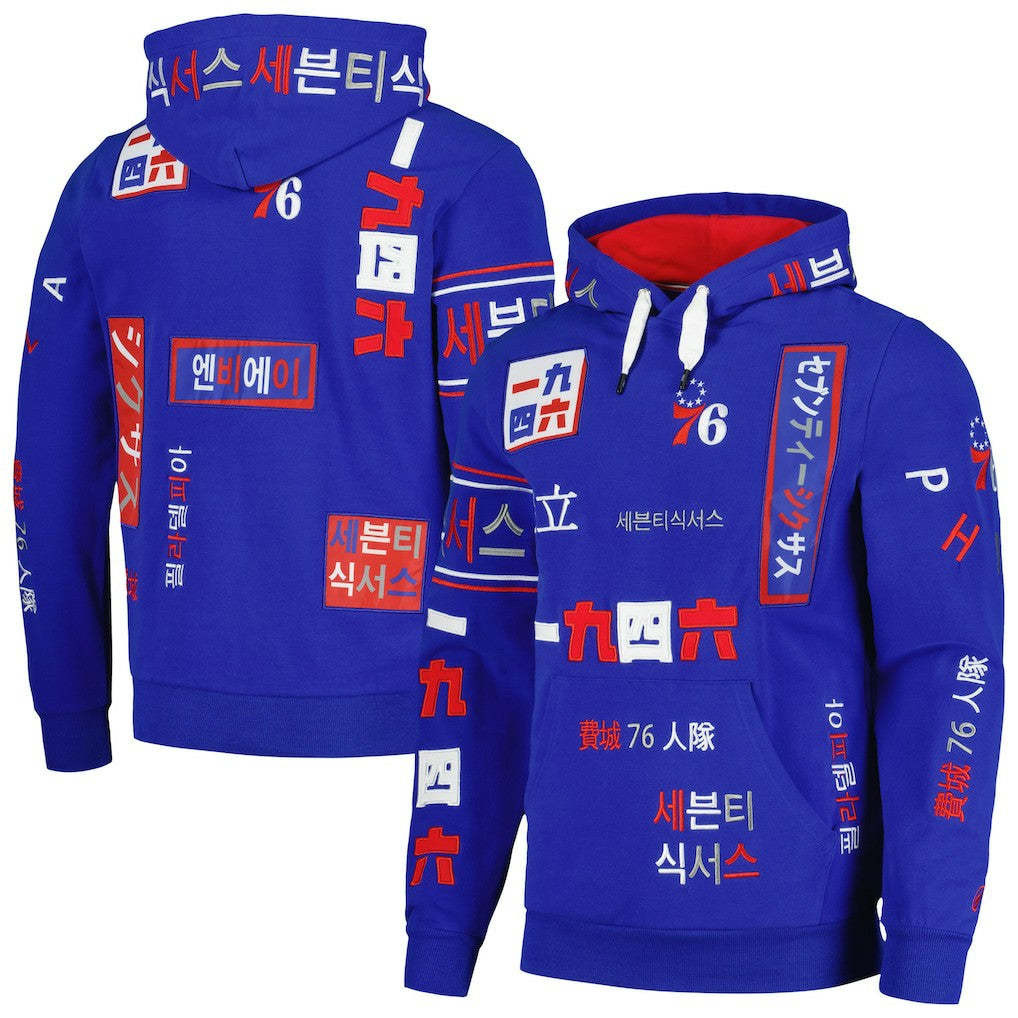 Philadelphia 76ers FISLL Unisex Multi-Language Pullover Hoodie