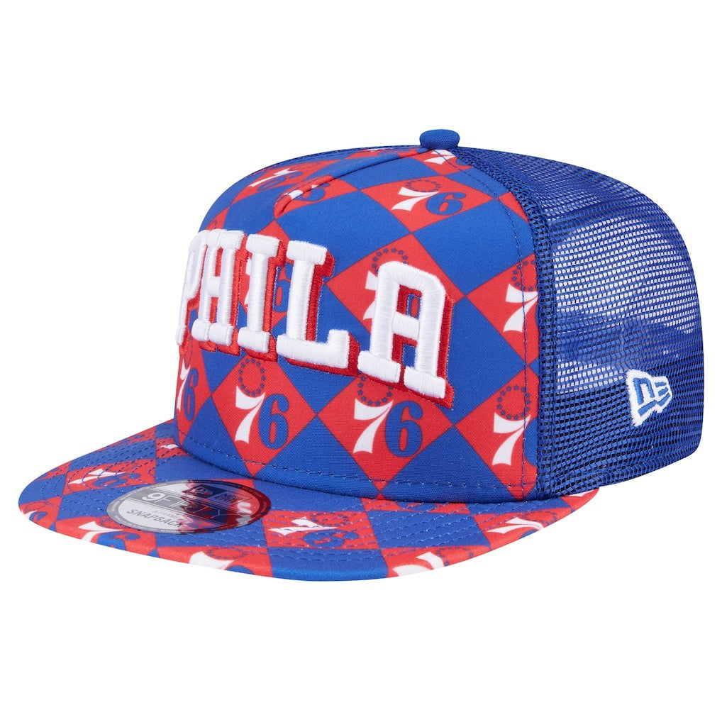 New Era Philadelphia 76ers Seeing Diamonds A-Frame Trucker 9FIFTY Snapback Hat