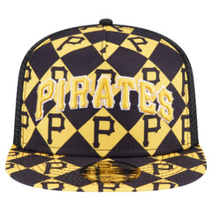 Black Pittsburgh Pirates New Era Seeing Diamonds A-Frame Trucker 9FIFTY Snapback Hat