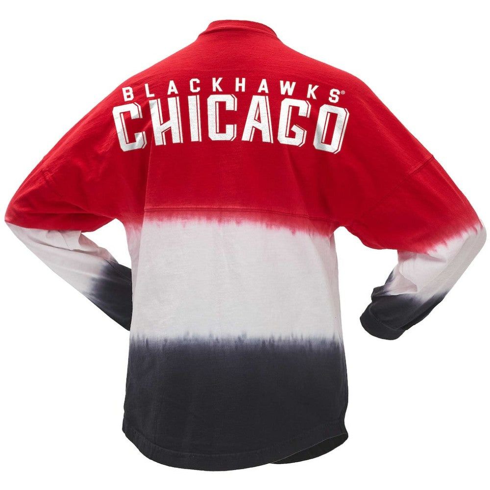 NHL Chicago Blackhawks Fanatics Women's Ombre Long Sleeve T-Shirt