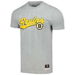 NHL Boston Bruins Mitchell & Ness 100th Anniversary Script Sweep T-Shirt
