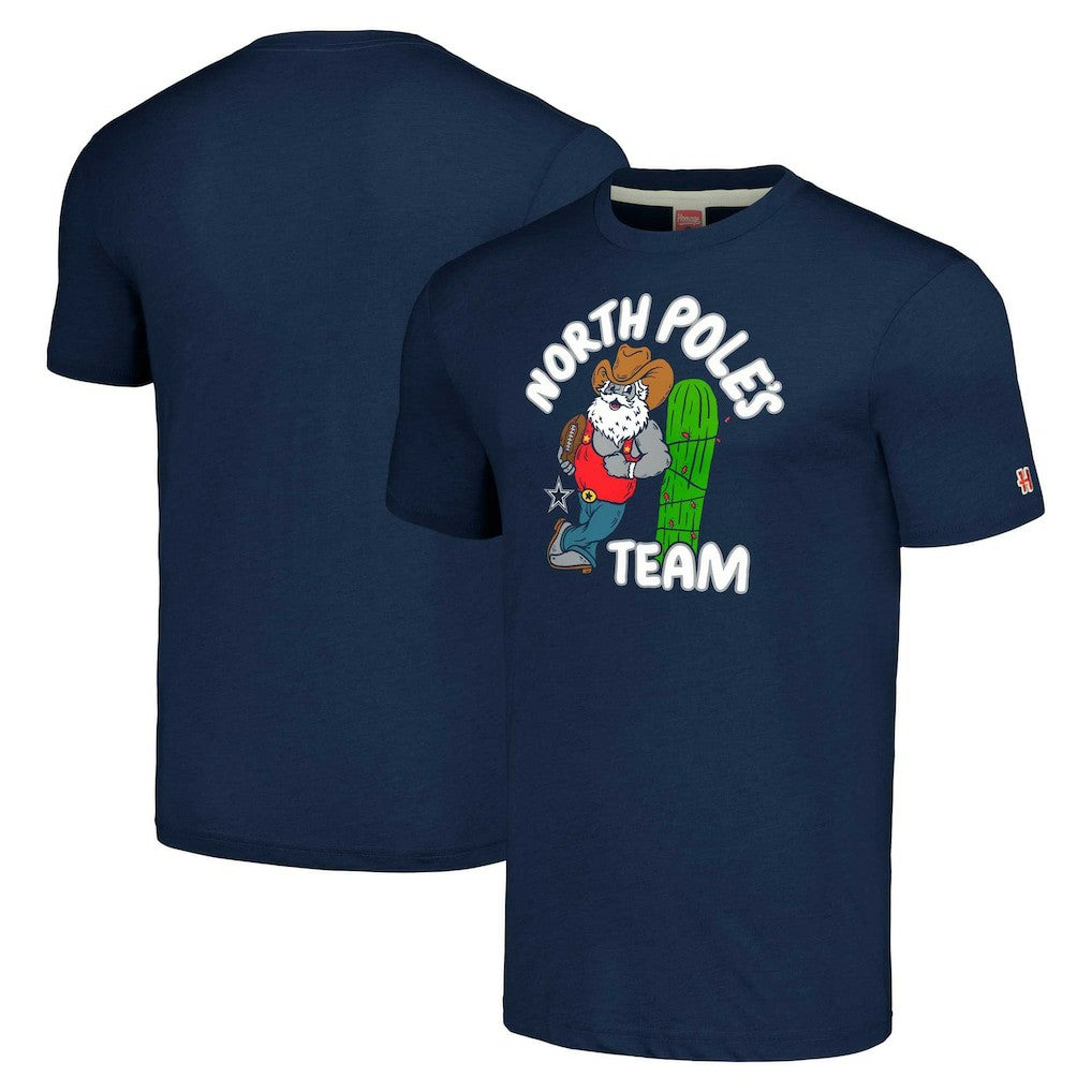 Homage Unisex Holiday Tri-Blend T-Shirt - Dallas Cowboys T-shirts