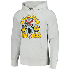 Homage Unisex Holiday Raglan Tri-Blend Pullover Hoodie - Pittsburgh Steelers Hoodies