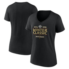 NHL Vegas Golden Knights Fanatics Women's 2024 NHL Winter Classic V-Neck T-Shirt