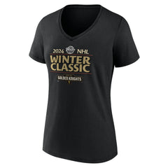 NHL Vegas Golden Knights Fanatics Women's 2024 NHL Winter Classic V-Neck T-Shirt