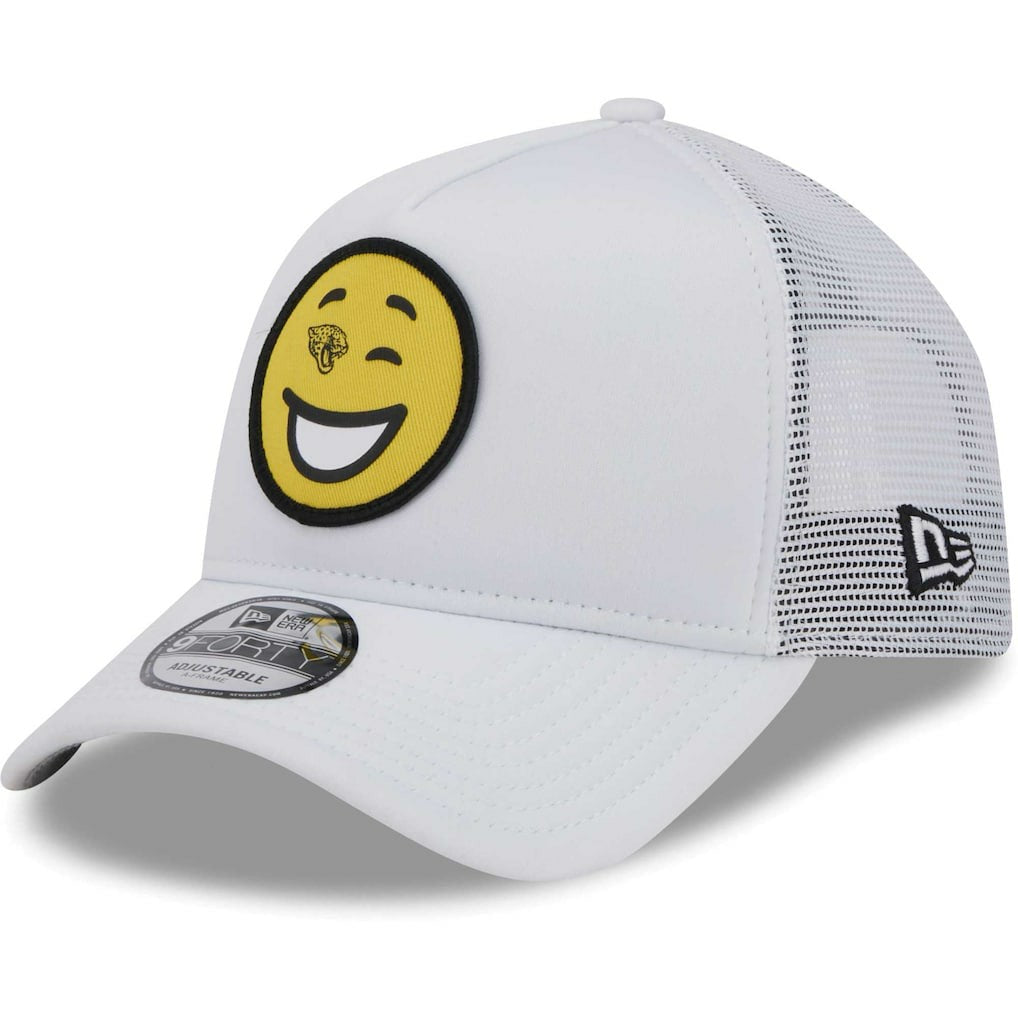 Happy A-Frame Trucker 9FORTY Snapback Hat - Jacksonville Jaguars Hats