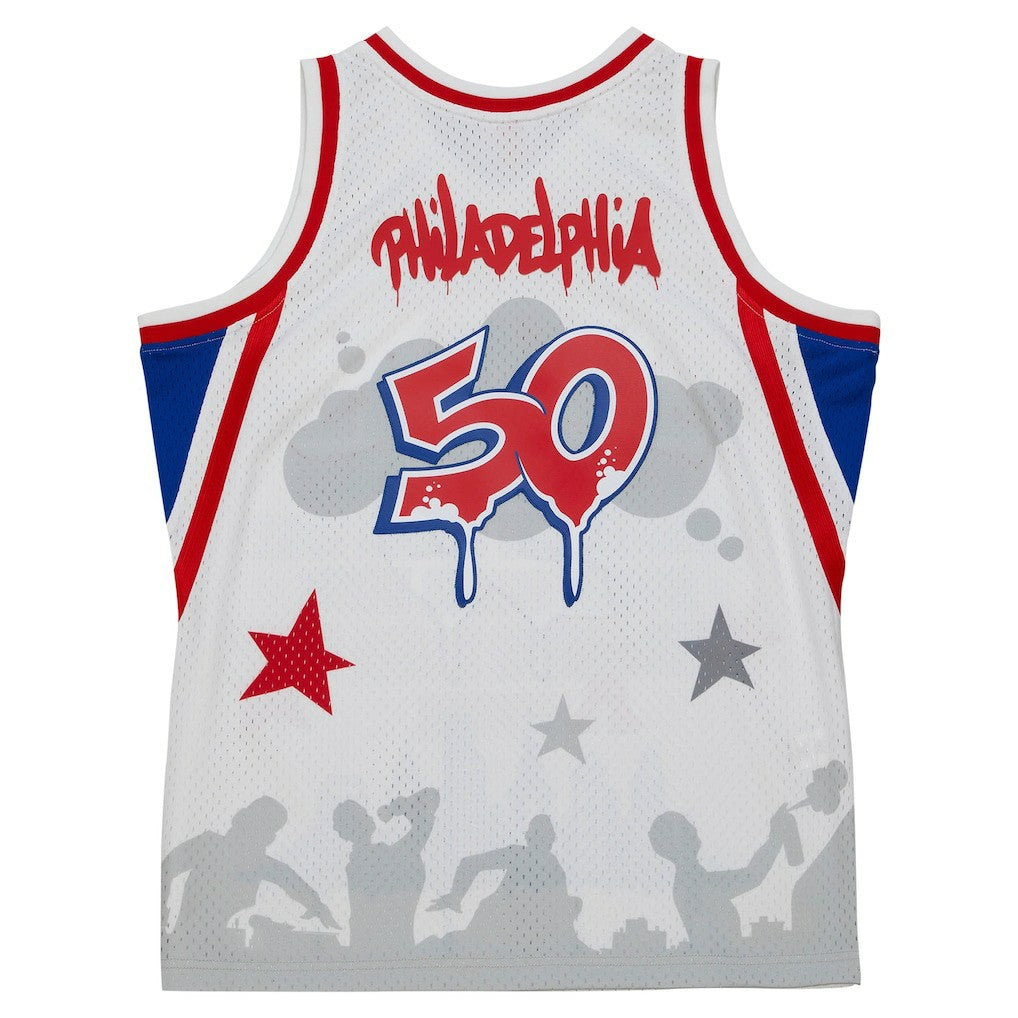 Mitchell & Ness Philadelphia 76ers x Tats Cru Hardwood Classics Fashion Jersey sale
