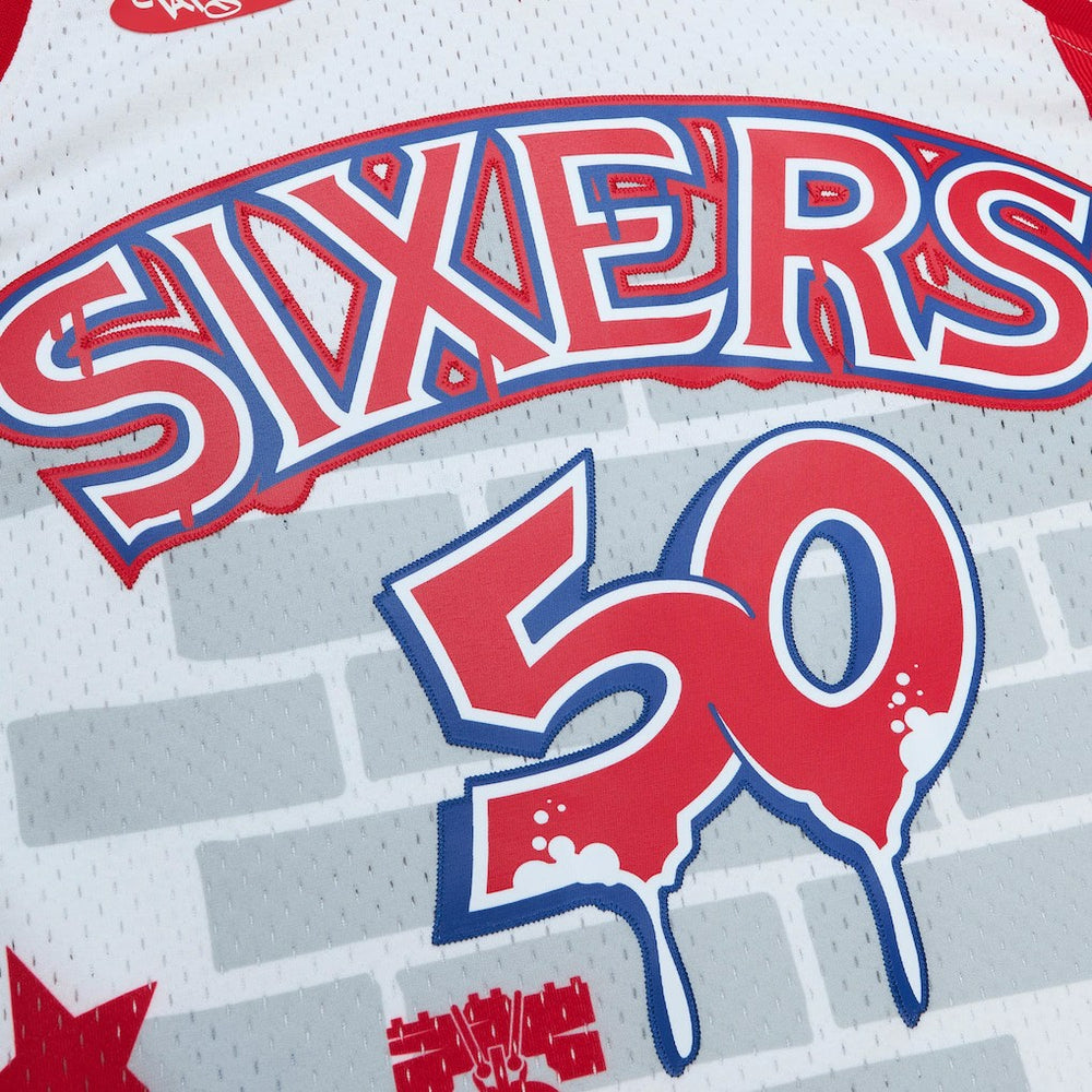 Mitchell & Ness Philadelphia 76ers x Tats Cru Hardwood Classics Fashion Jersey sale