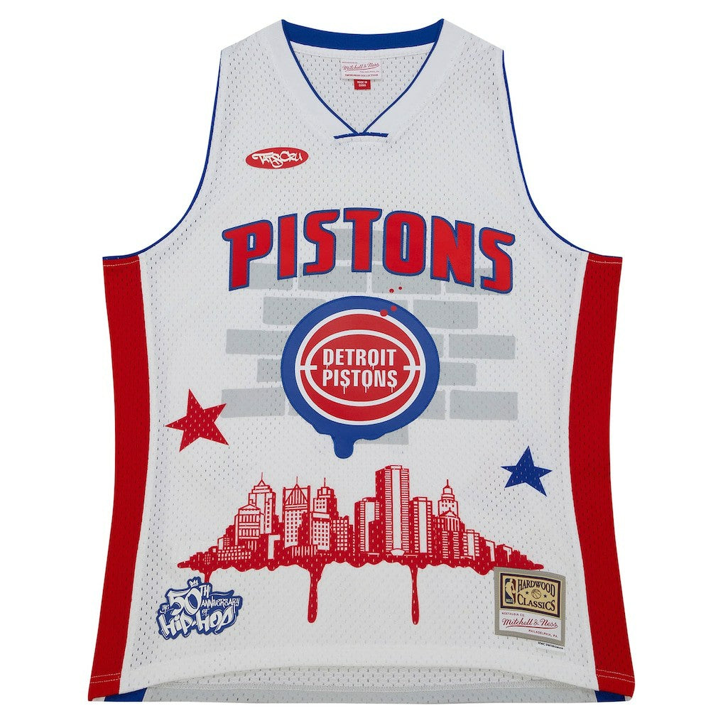 Mitchell & Ness Detroit Pistons x Tats Cru Hardwood Classics Fashion Jersey sale