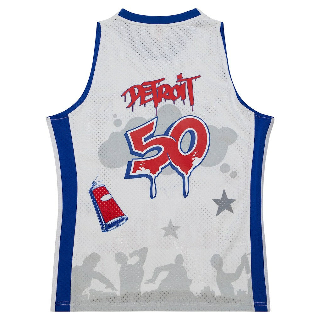 Mitchell & Ness Detroit Pistons x Tats Cru Hardwood Classics Fashion Jersey sale