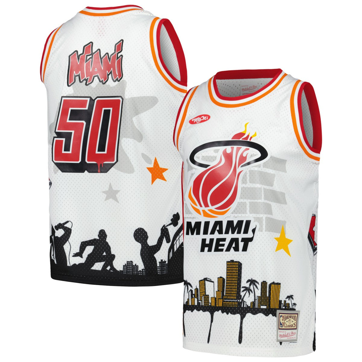 Mitchell & Ness Miami Heat x Tats Cru Hardwood Classics Fashion Jersey