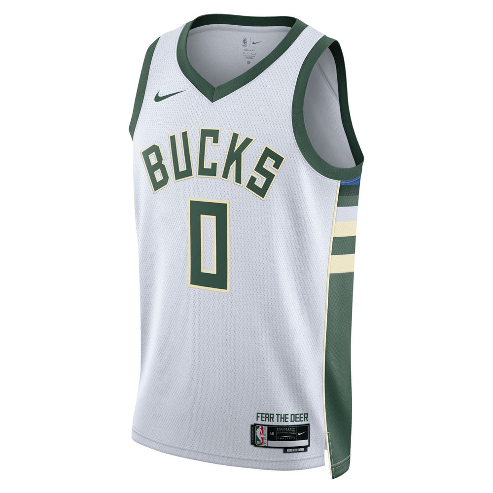 Nike Damian Lillard Milwaukee Bucks Unisex Fear The Deer Swingman Player Jersey