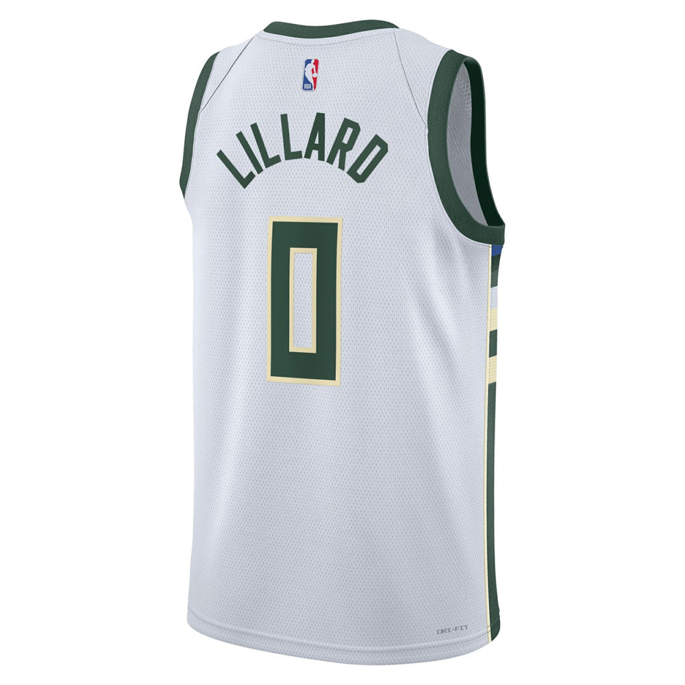 Nike Damian Lillard Milwaukee Bucks Unisex Fear The Deer Swingman Player Jersey