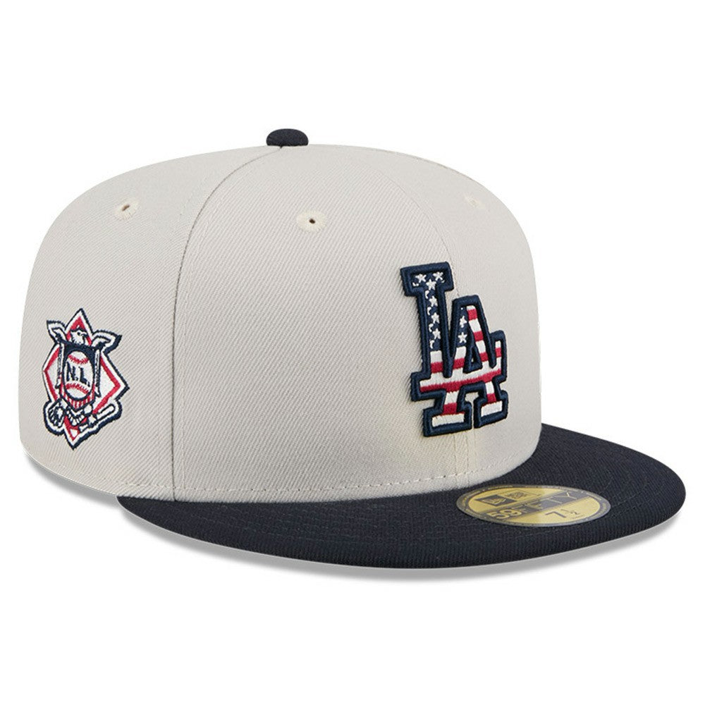 Khaki/Black Los Angeles Dodgers New Era 2024 Fourth of July 59FIFTY Fitted Hat