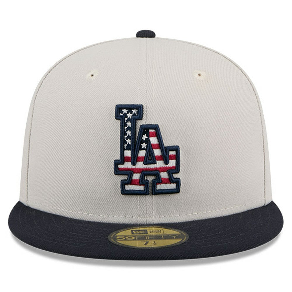 Khaki/Black Los Angeles Dodgers New Era 2024 Fourth of July 59FIFTY Fitted Hat