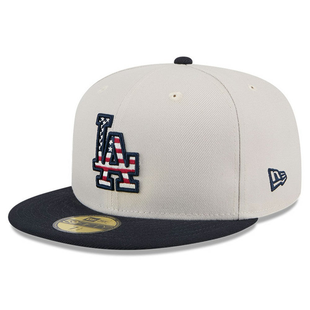 Khaki/Black Los Angeles Dodgers New Era 2024 Fourth of July 59FIFTY Fitted Hat