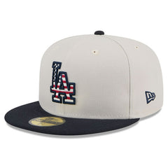Khaki/Black Los Angeles Dodgers New Era 2024 Fourth of July 59FIFTY Fitted Hat