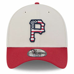 Khaki/Red Pittsburgh Pirates New Era 2024 Fourth of July 39THIRTY Flex Hat