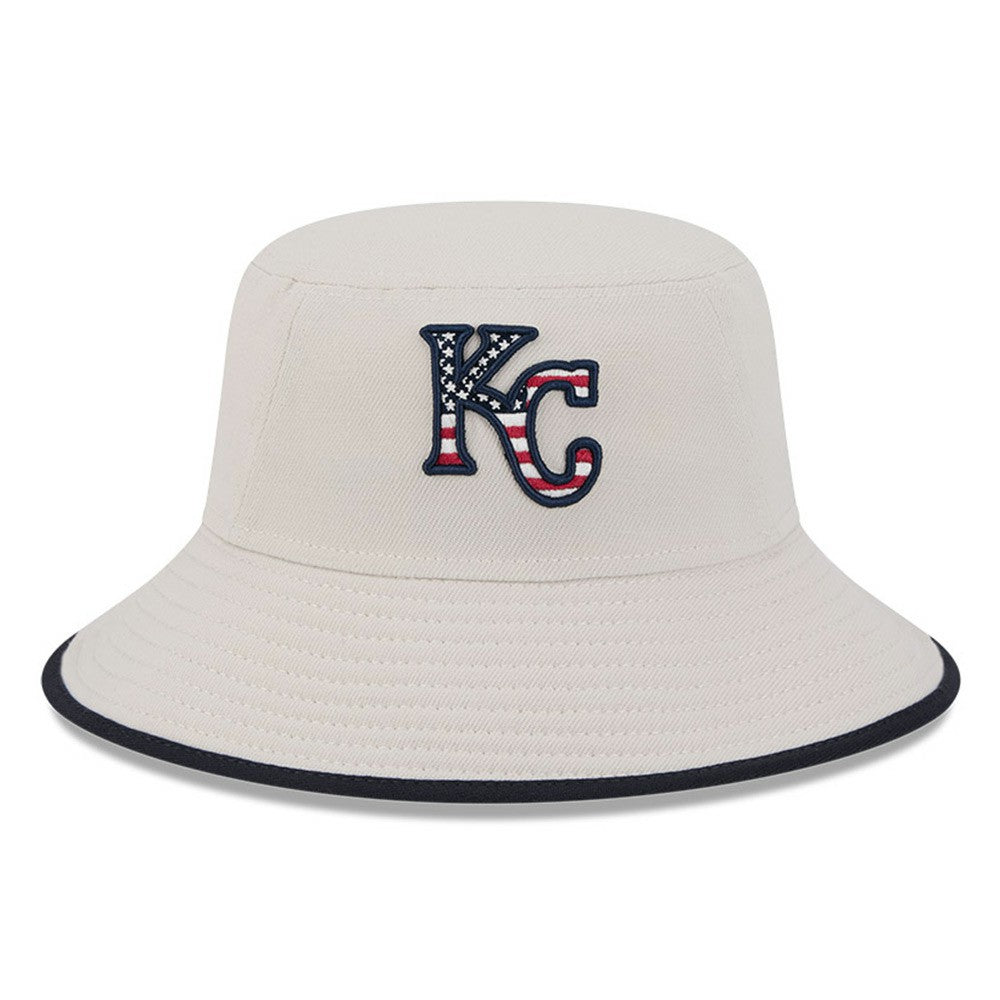 Khaki Kansas City Royals New Era 2024 Fourth of July Bucket Hat